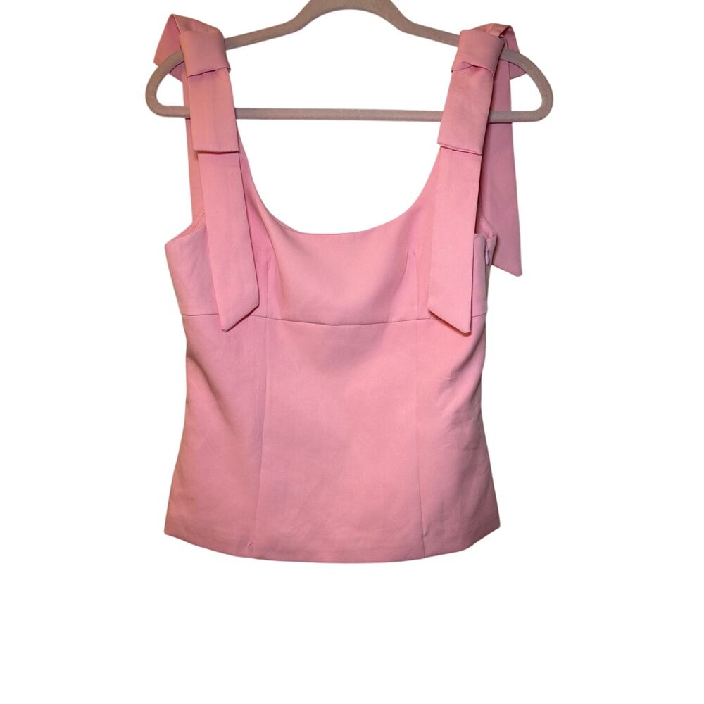 Pink Bow Shoulder Top Sz S NWOT